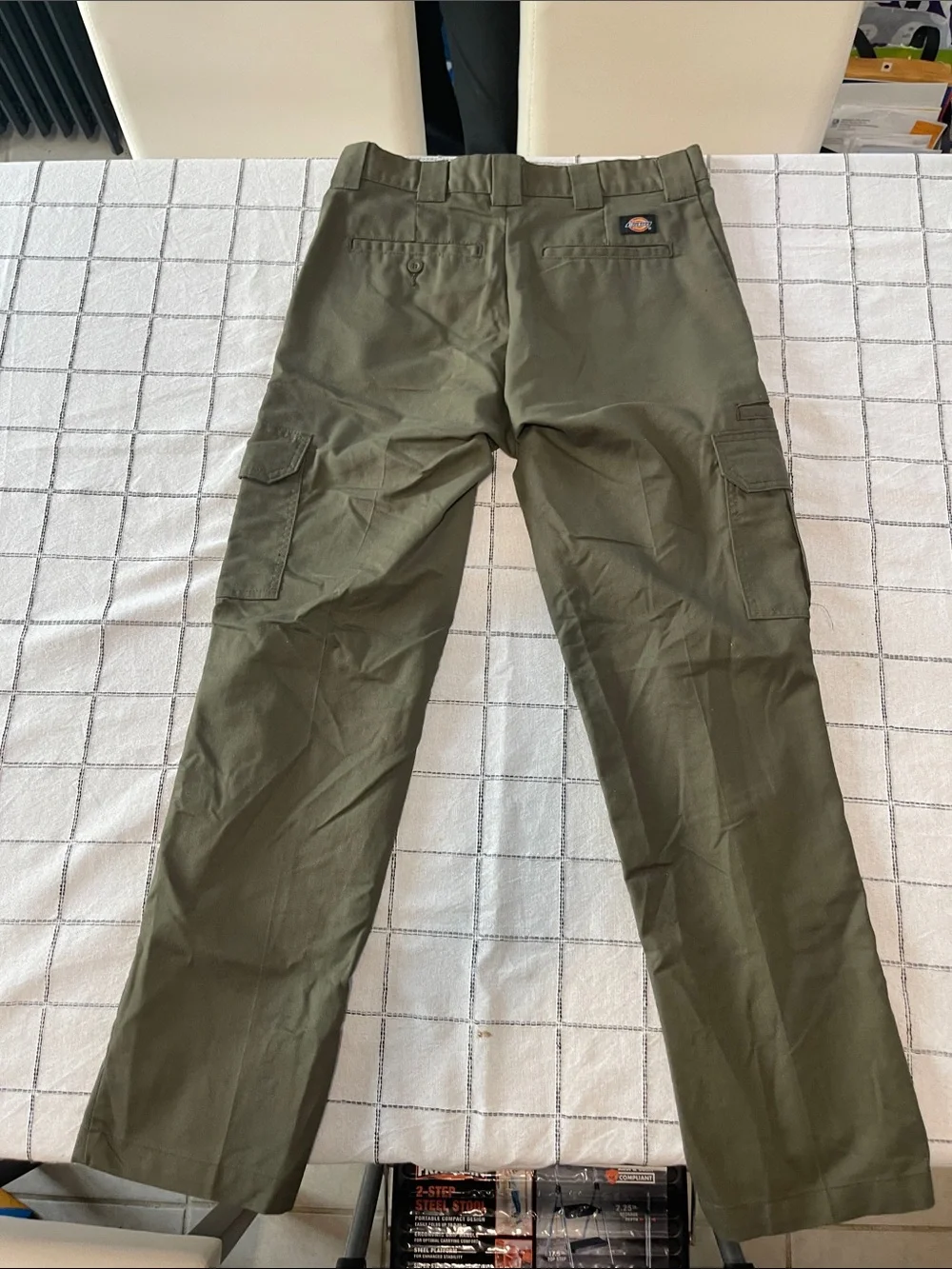Dickies Olive Green Cargo Pants with Side Utility Pockets